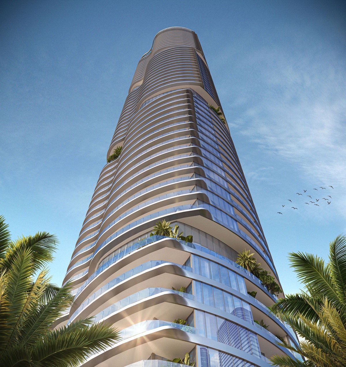 Rendering of the 619 Brickell tower